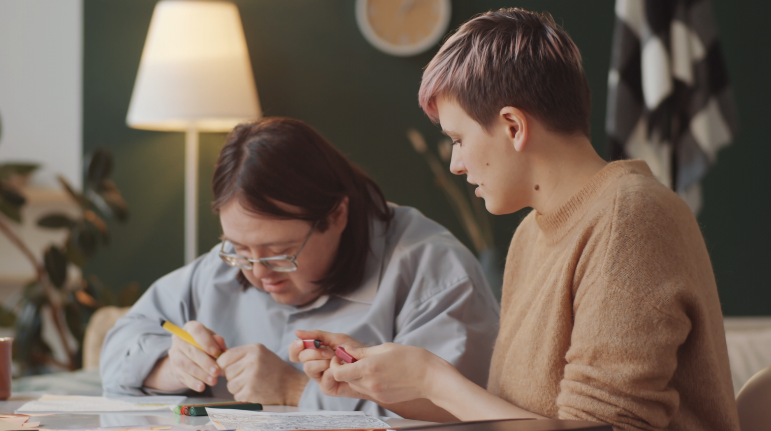 carer and person with learning disability
