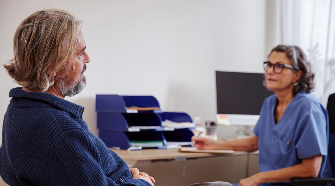 Man having doctor appointment